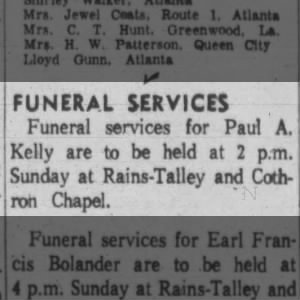 Funeral Services for Paul A. Kelly, 12 May 1963, page 7